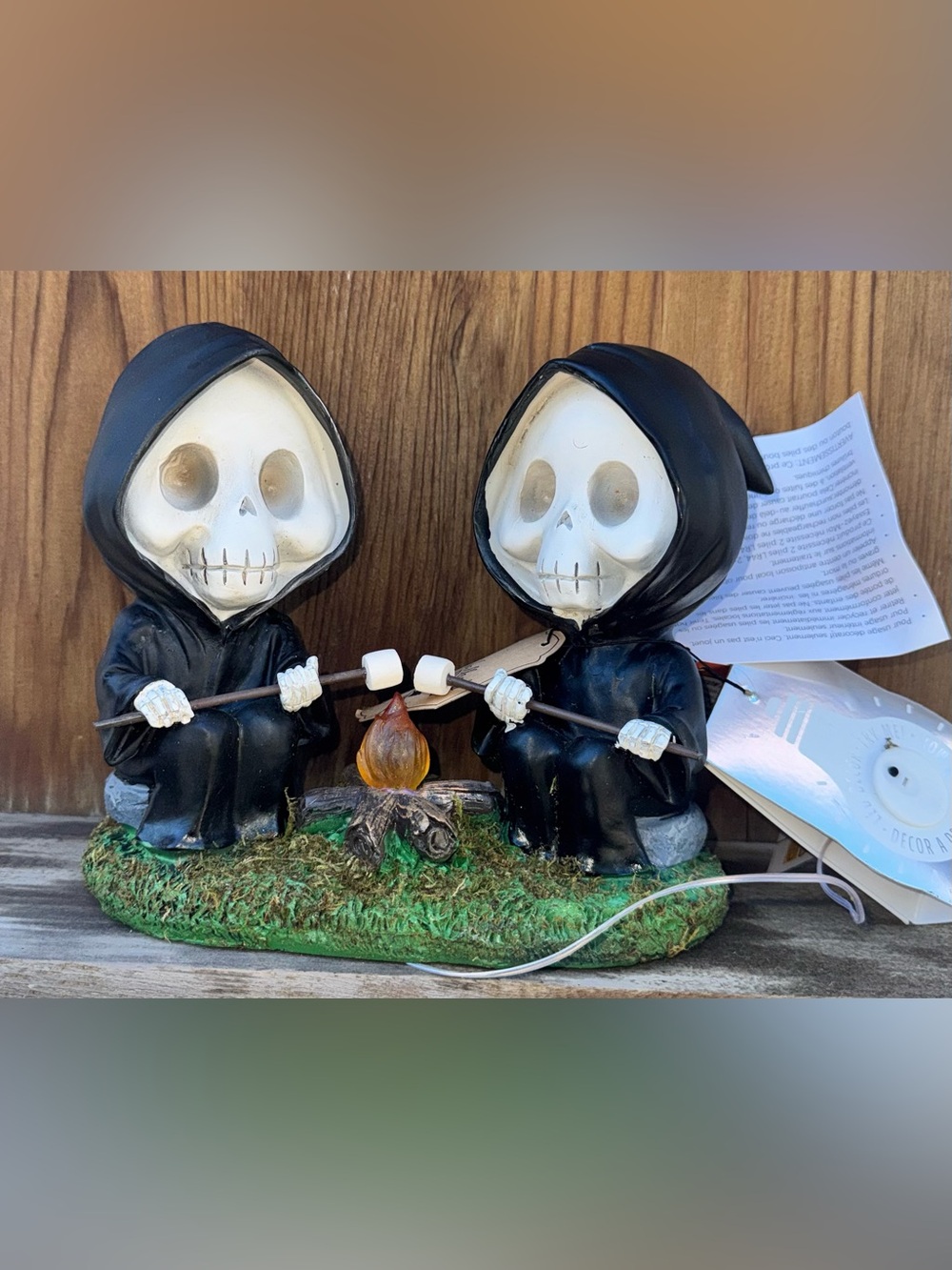 Cute 🥰 Grim Reapers 💀 Roasting 🔥Marshmallows Halloween Summerween LED Decor